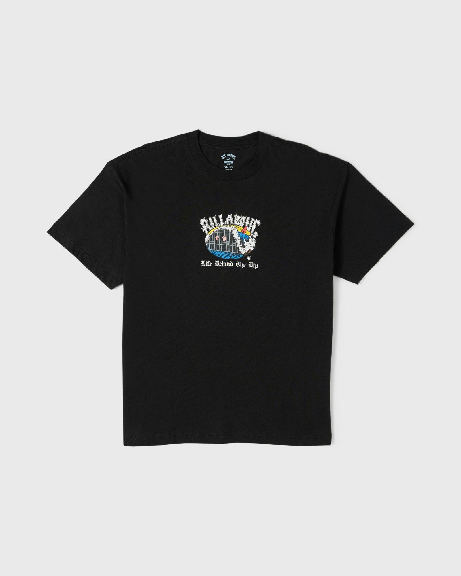 Billabong Men's Behind The Lip OG Short Sleeve Cotton T-Shirt - Black