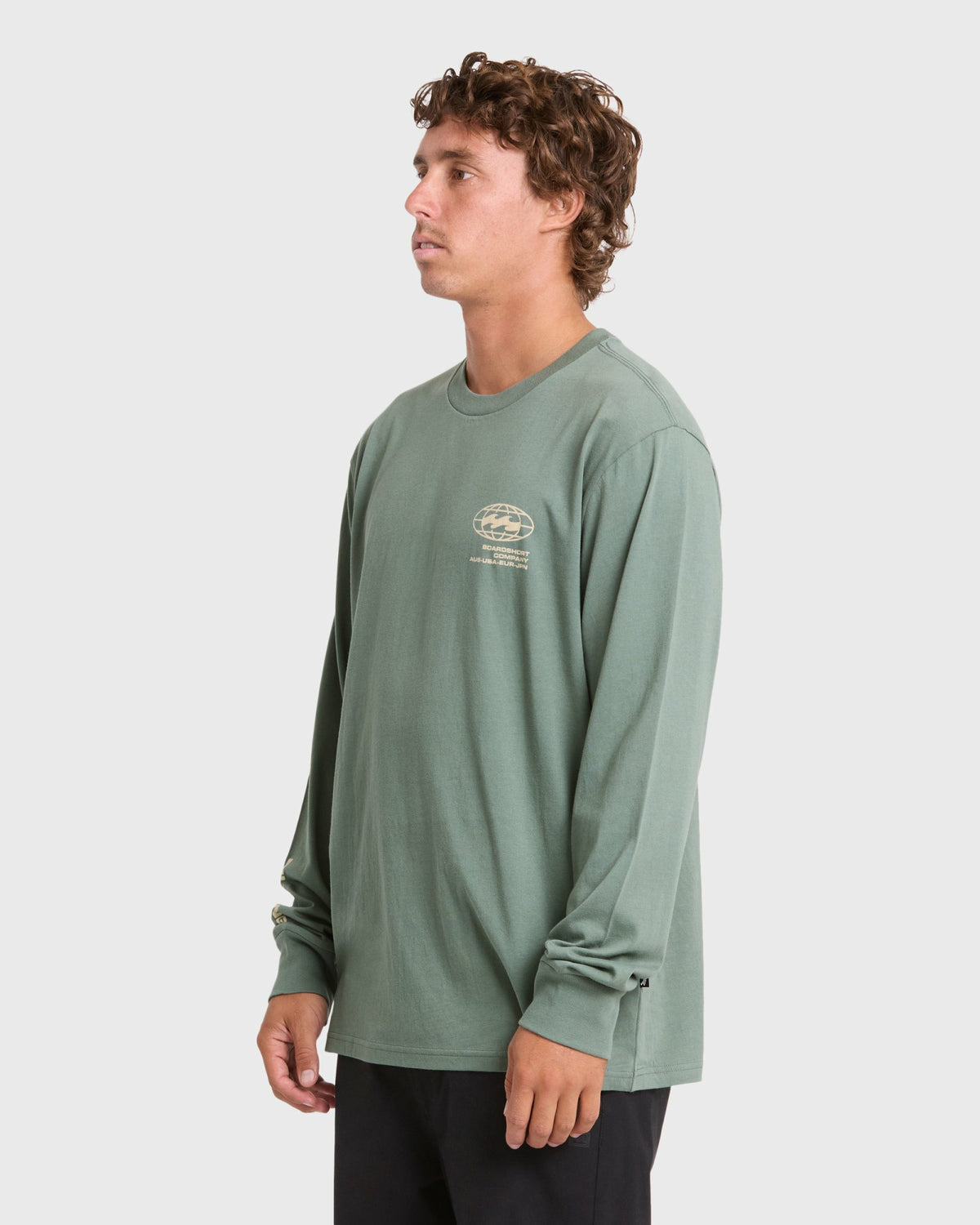 Billabong Men's Coordinates Adventure Division Premium Long Sleeve Cotton T-Shirt - Laurel Wreath