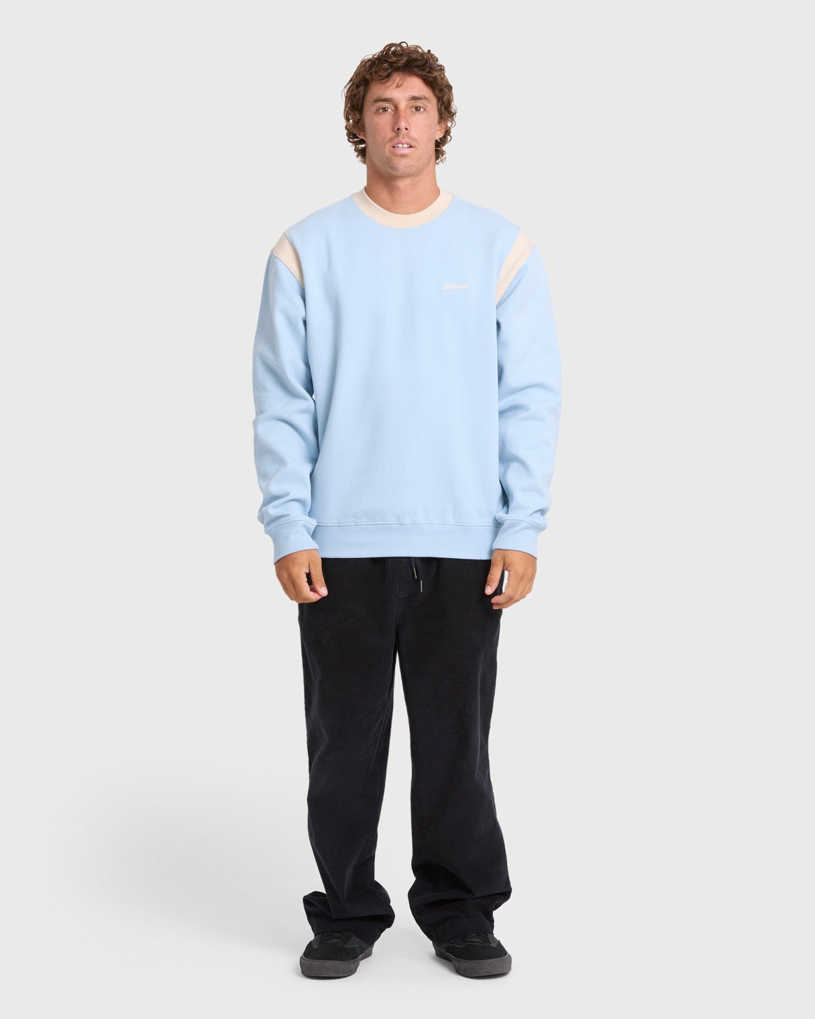 Billabong Men's Highway Garage Crewneck Sweatshirt - Blue Smoke
