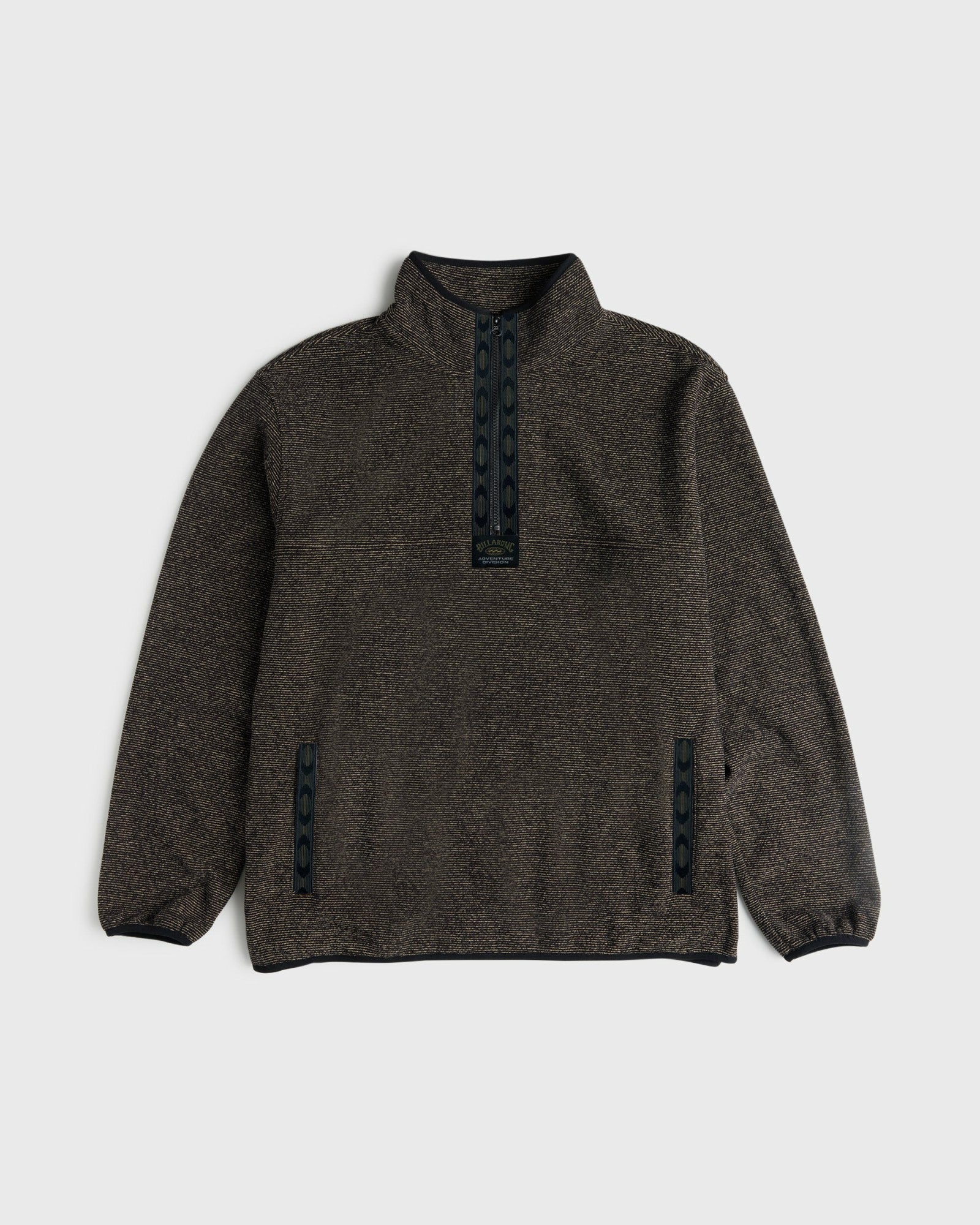 Billabong Men's Frontier Mockneck Quarter-Zip Fleece - Black