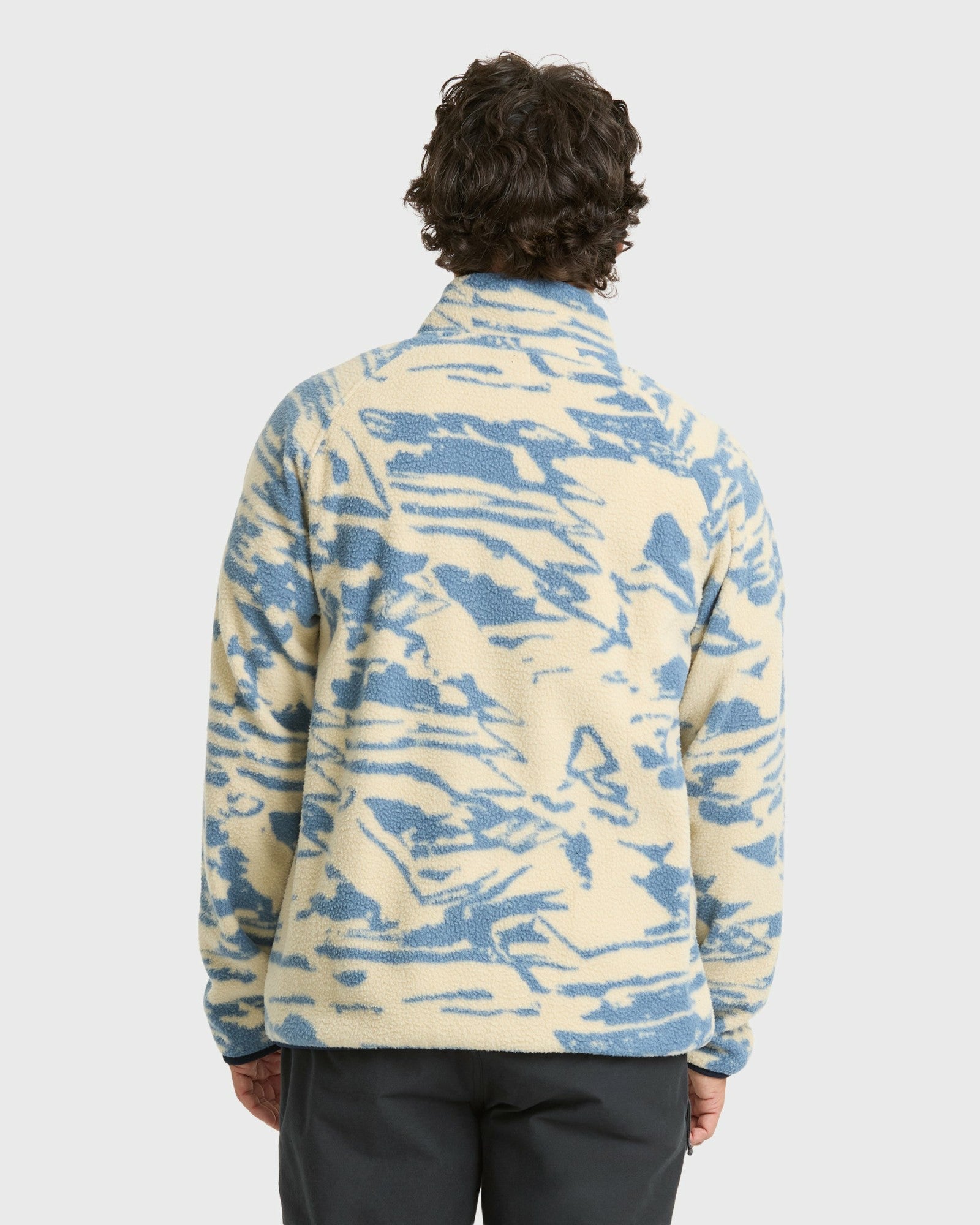 Billabong Men's A\/Div Boundary Mock Neck Half-Zip Sweatshirt - Sand Khaki