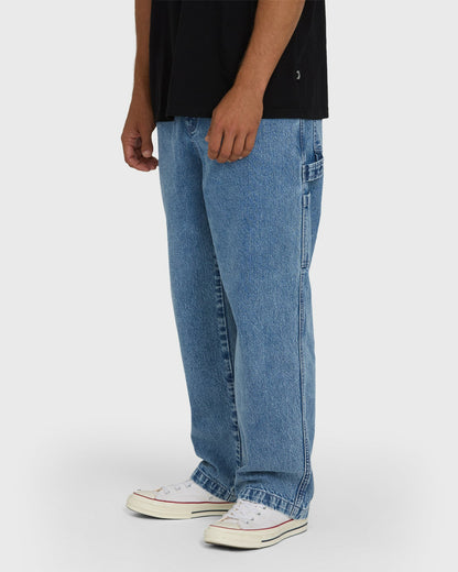 Billabong Men's Bad Dog Carpenter Pants - Faded Denim
