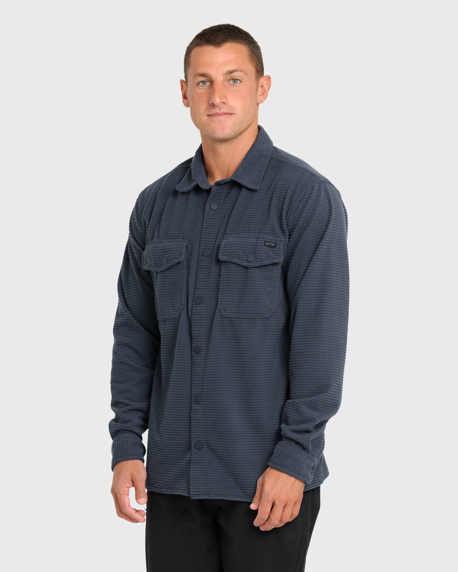 Billabong Men's Adventure Division Ridge Long Sleeve Fleece Overshirt - Blue Graphite