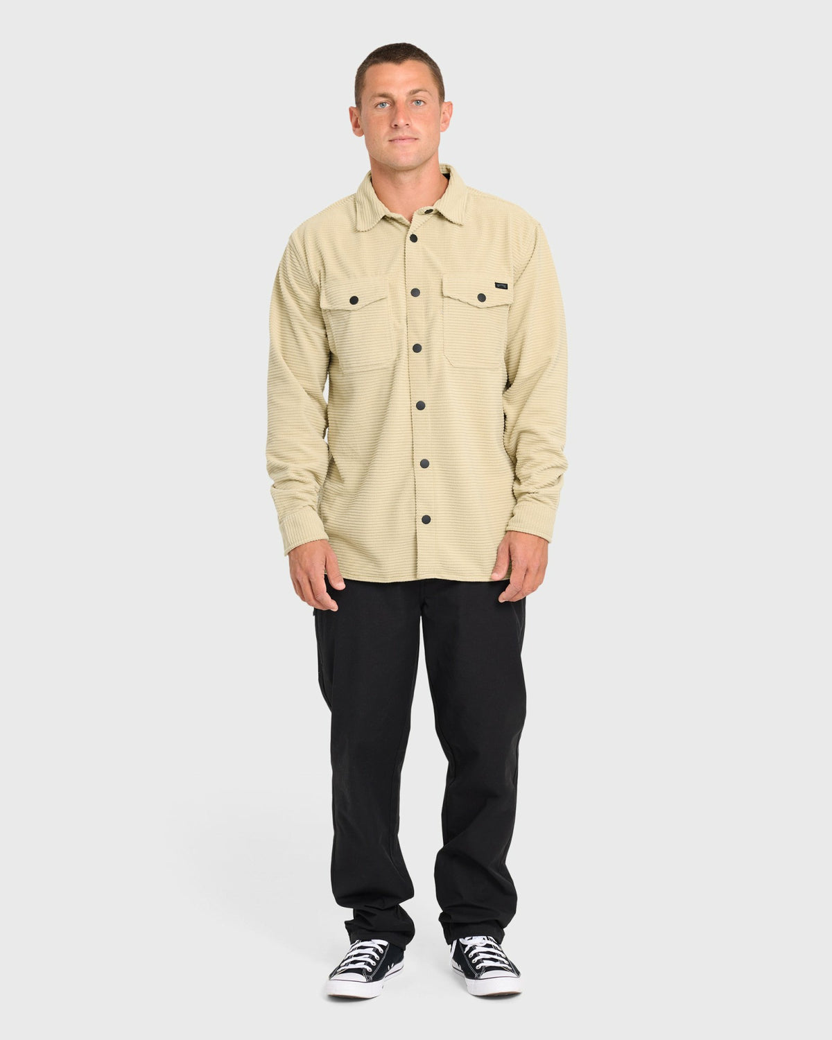 Billabong Men's Adventure Division Ridge Long Sleeve Fleece Overshirt - Sand Khaki