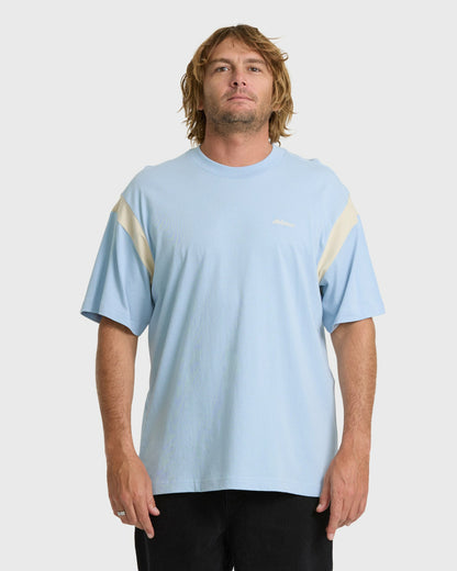 Billabong Men's Highway Garage Short Sleeve Knit T-Shirt - Blue Smoke