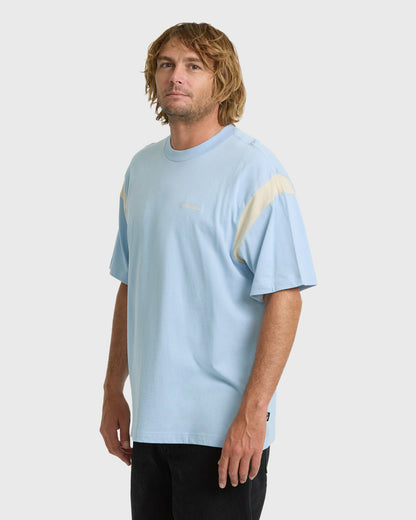 Billabong Men's Highway Garage Short Sleeve Knit T-Shirt - Blue Smoke