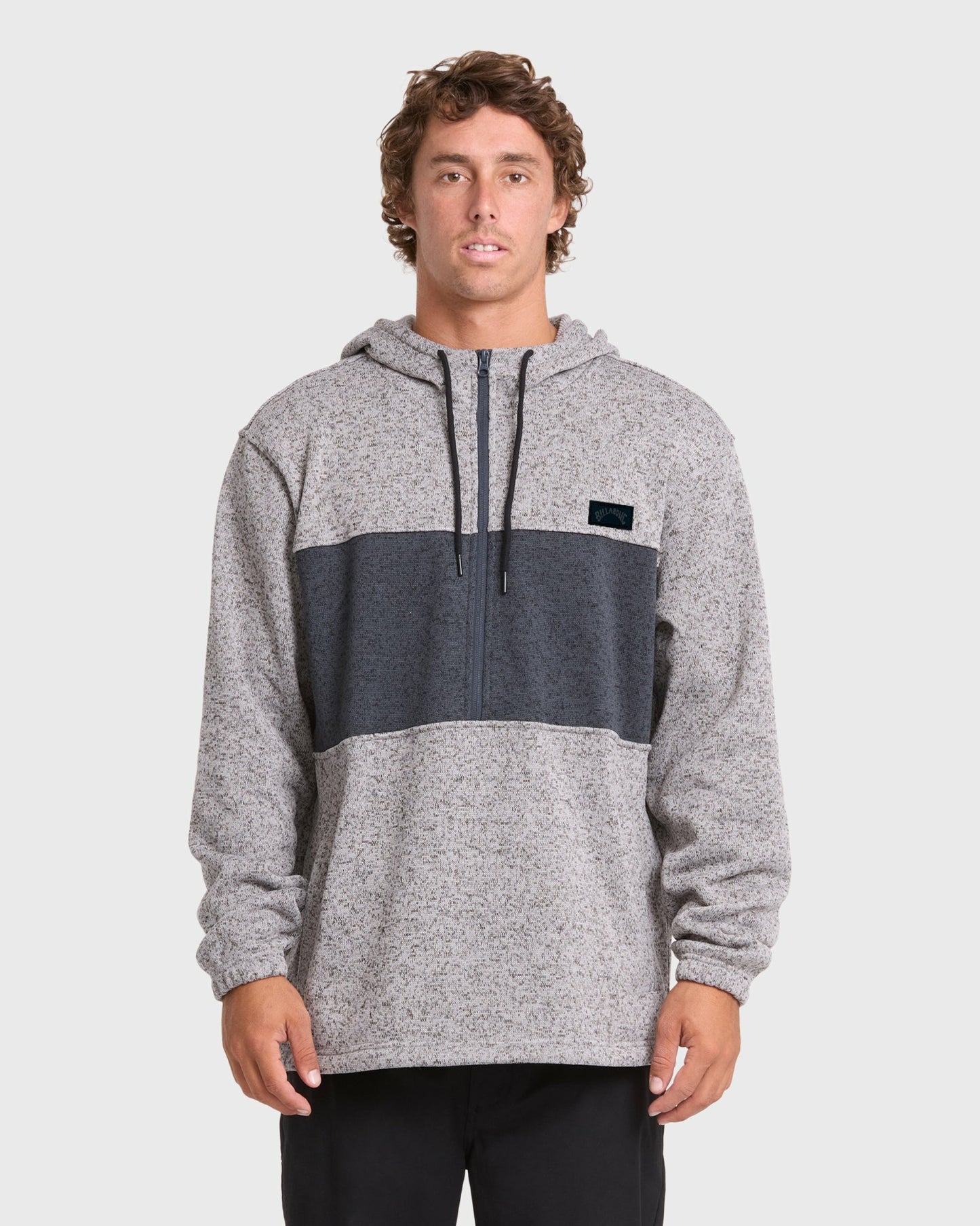 Billabong Men's Adventure Division Boundary Pullover Quarter Zip Hoodie - Alloy