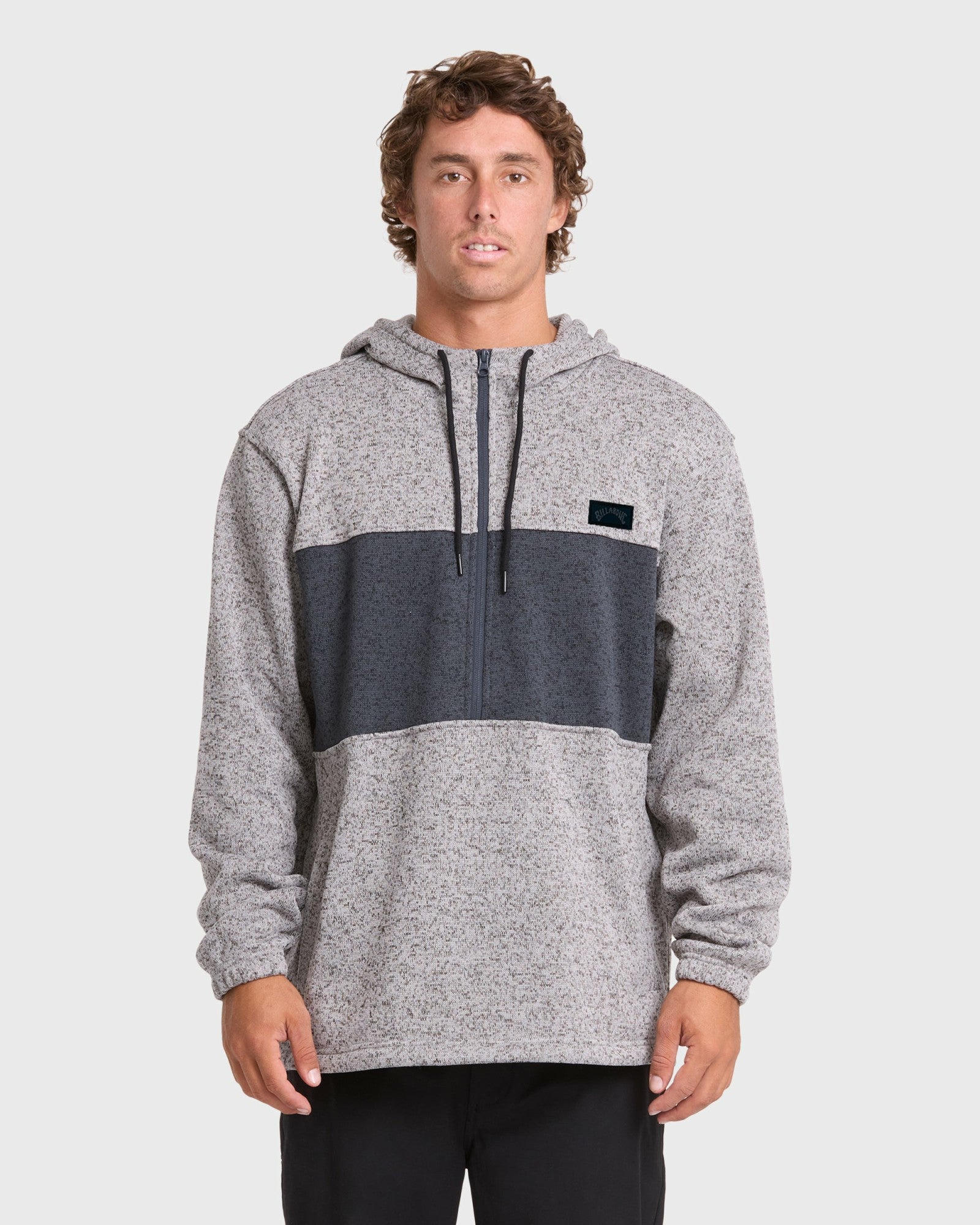 Billabong Men's Adventure Division Boundary Pullover Quarter Zip Hoodie - Alloy