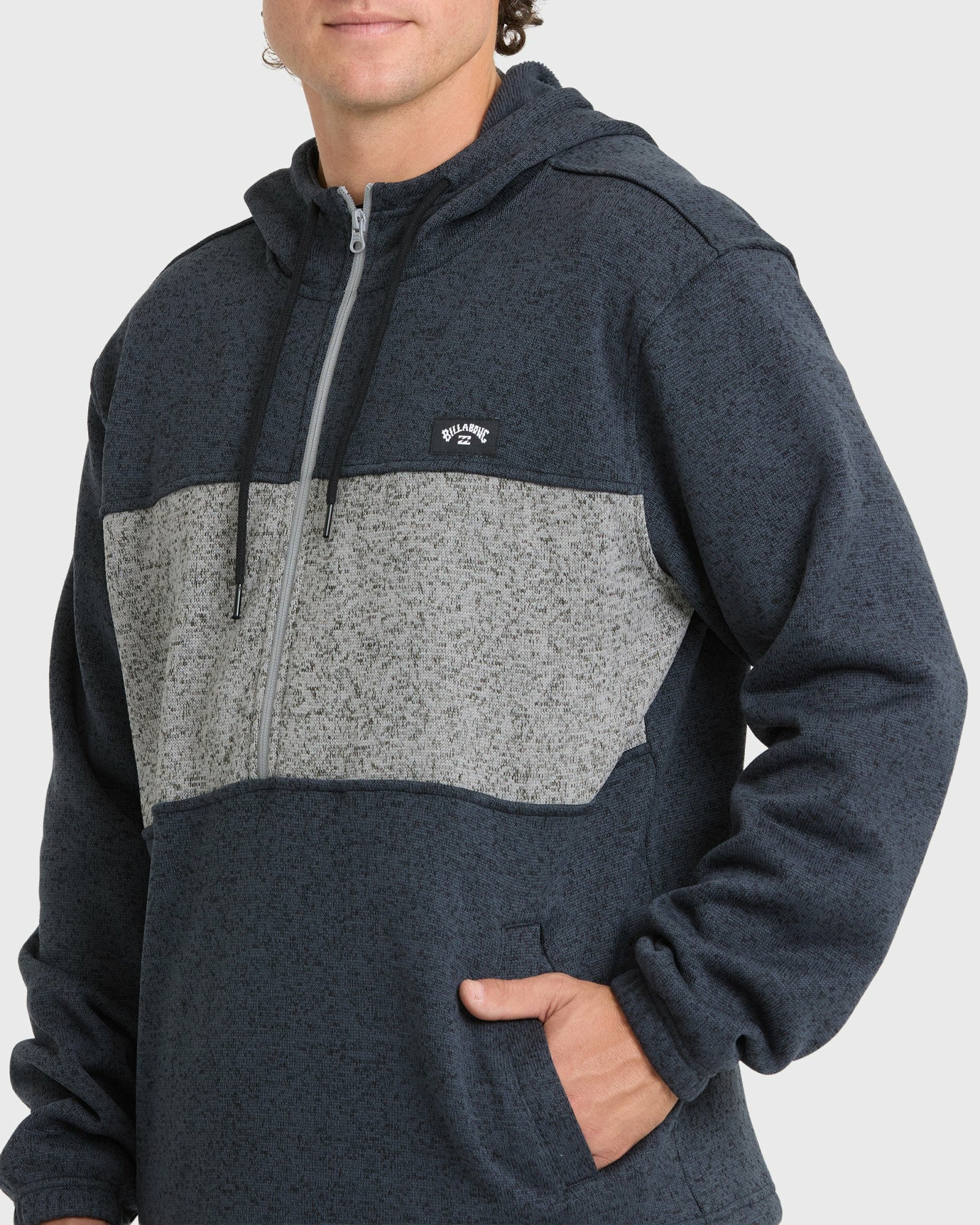Billabong Men's Adventure Division Boundary Pullover Quarter Zip Hoodie - True Navy