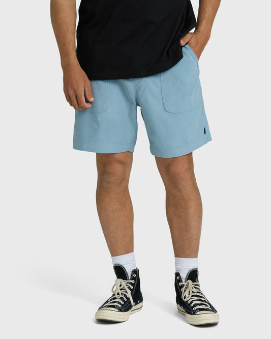 Billabong Men's De La Cruz Cord 18\" Hybrid Shorts - Blue Fog