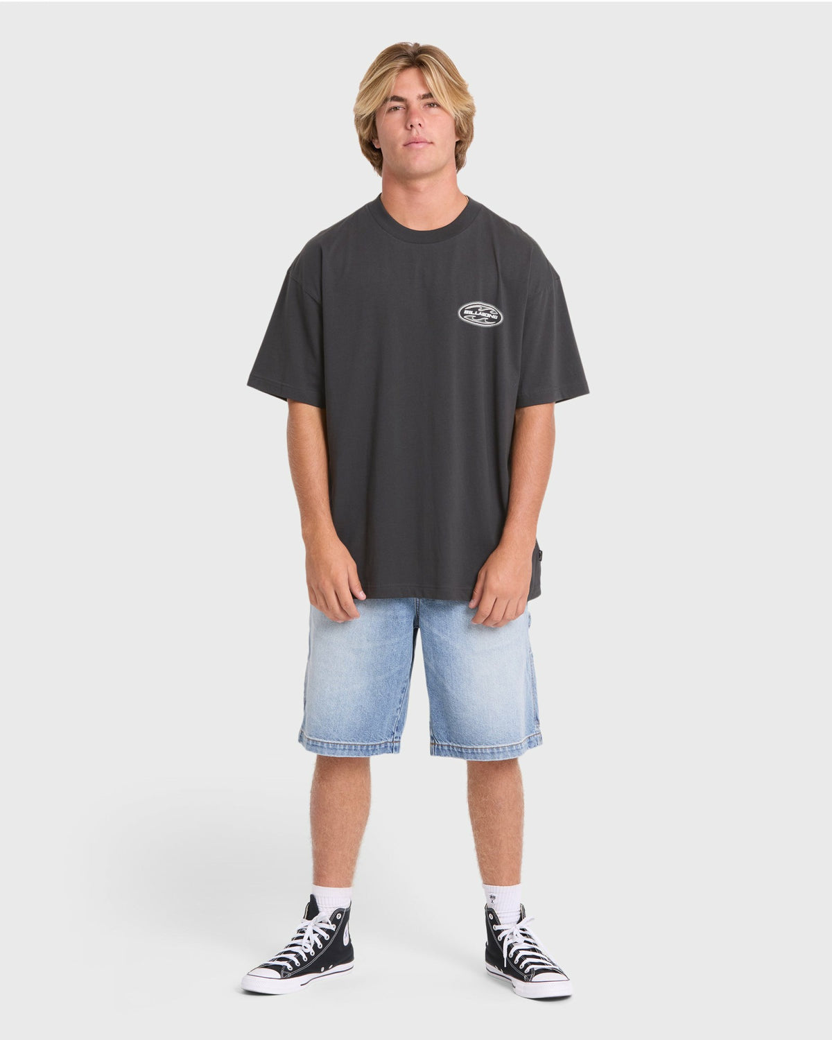 Billabong Men's Bad Dog OG Short Sleeve Cotton T-Shirt - Washed Black