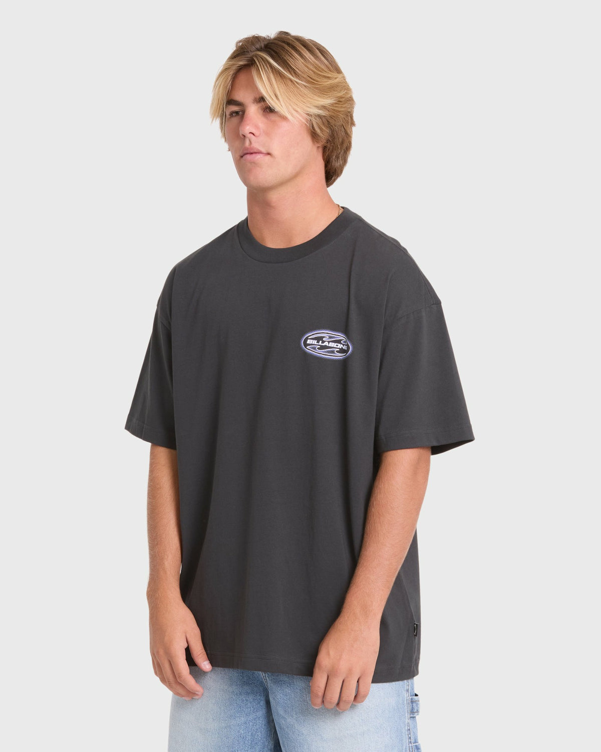 Billabong Men's Bad Dog OG Short Sleeve Cotton T-Shirt - Washed Black