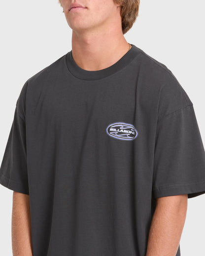 Billabong Men's Bad Dog OG Short Sleeve Cotton T-Shirt - Washed Black