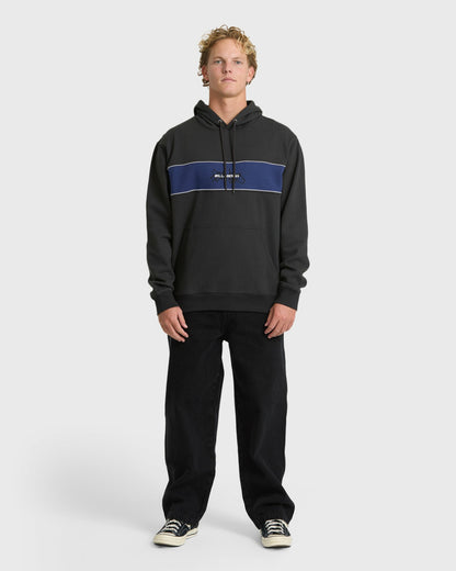 Billabong Men's Bad Dog Shrapnel Pullover Hoodie - Washed Black