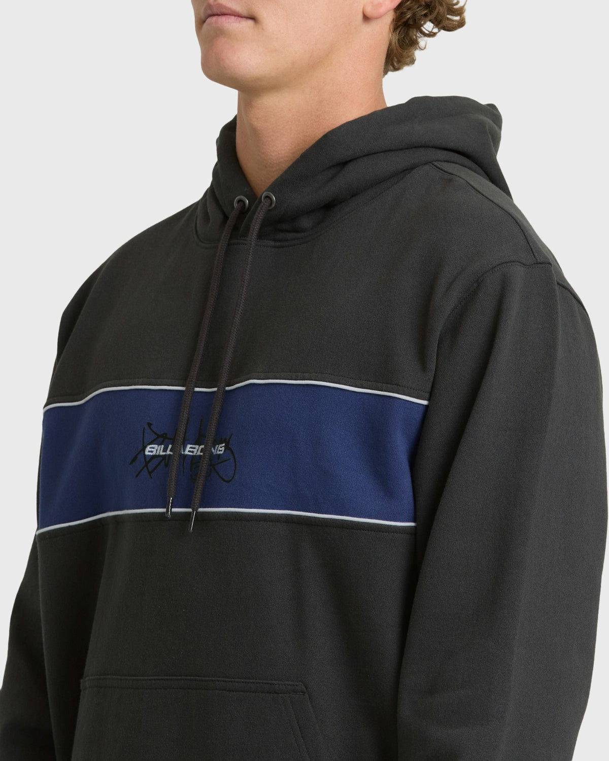 Billabong Men's Bad Dog Shrapnel Pullover Hoodie - Washed Black