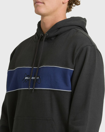 Billabong Men's Bad Dog Shrapnel Pullover Hoodie - Washed Black