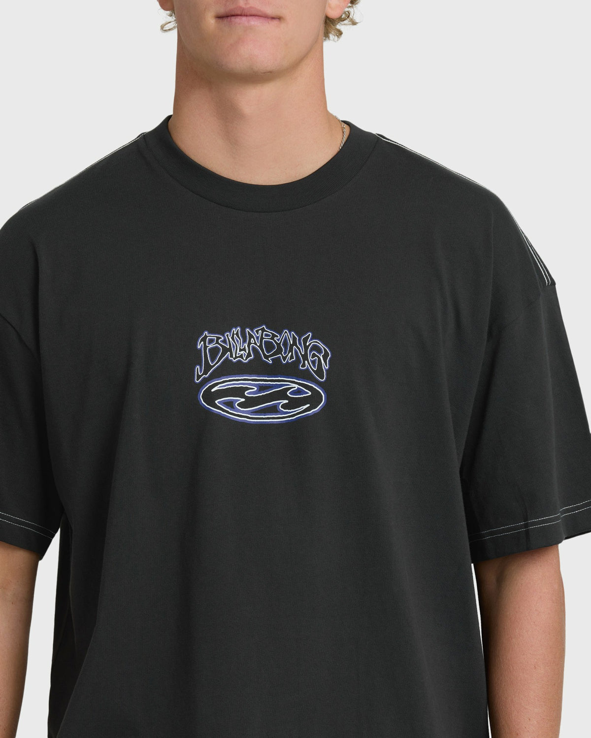 Billabong Men's Bad Dog Og Short Sleeve T-Shirt - Black Vintage