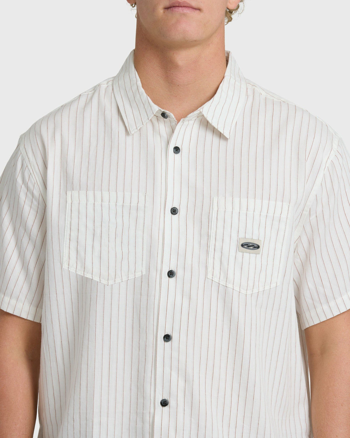 Billabong Men's Bad Dog Short Sleeve Woven Shirt - Off White
