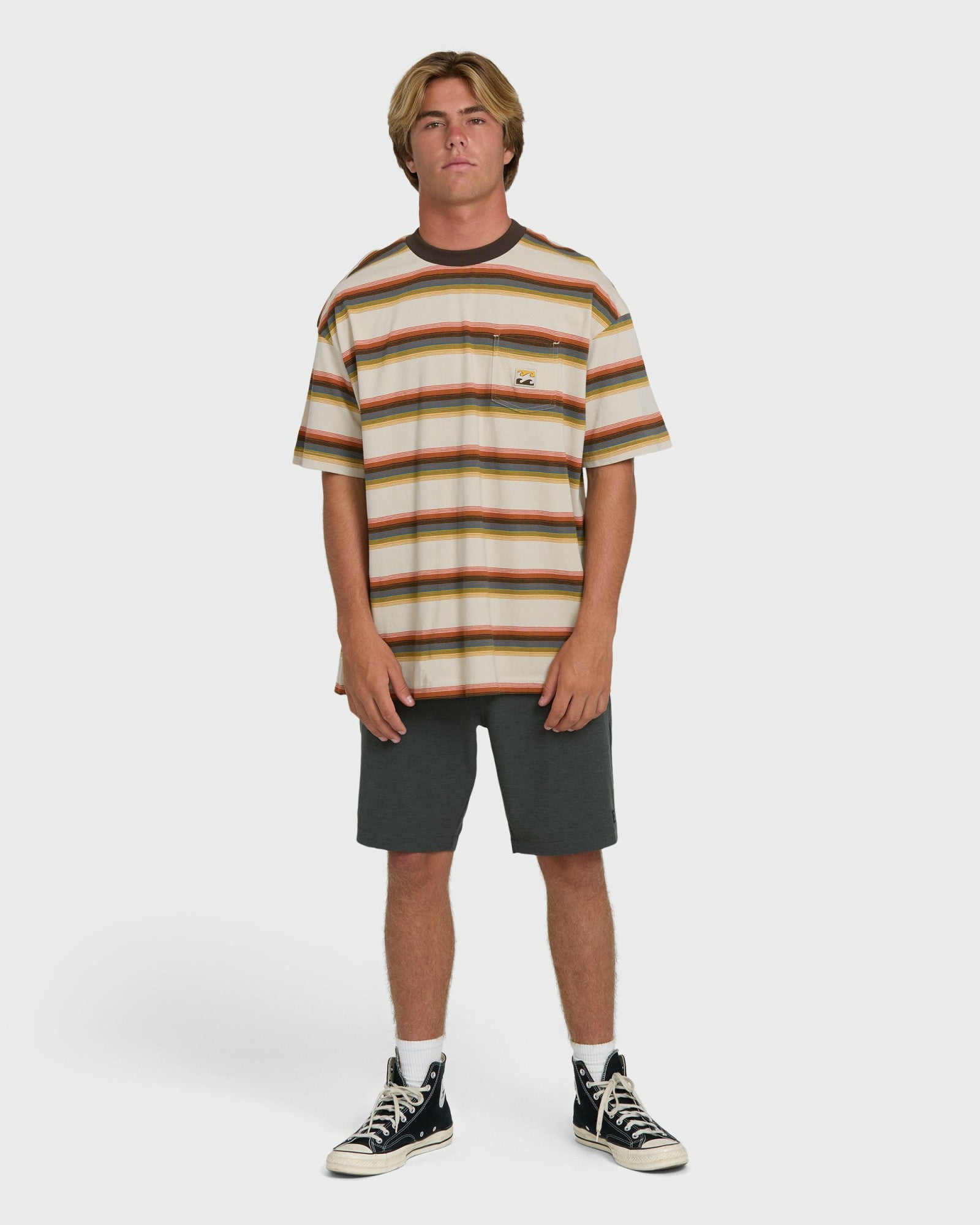 Billabong Men's Baxter Short Sleeve Knit T-Shirt - Oatmeal