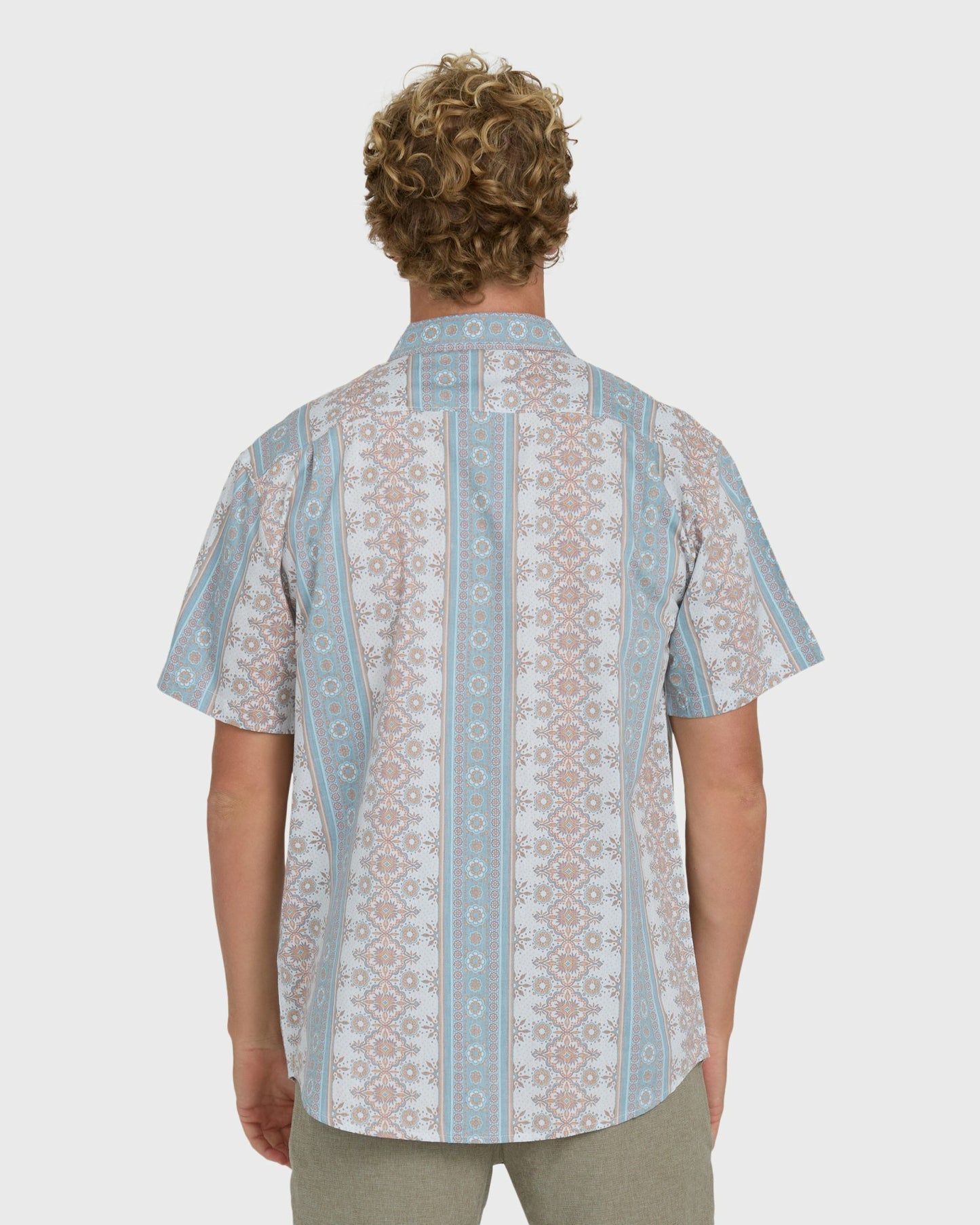 Billabong Men's Sundays Short Sleeve Woven Shirt - Blue Fog
