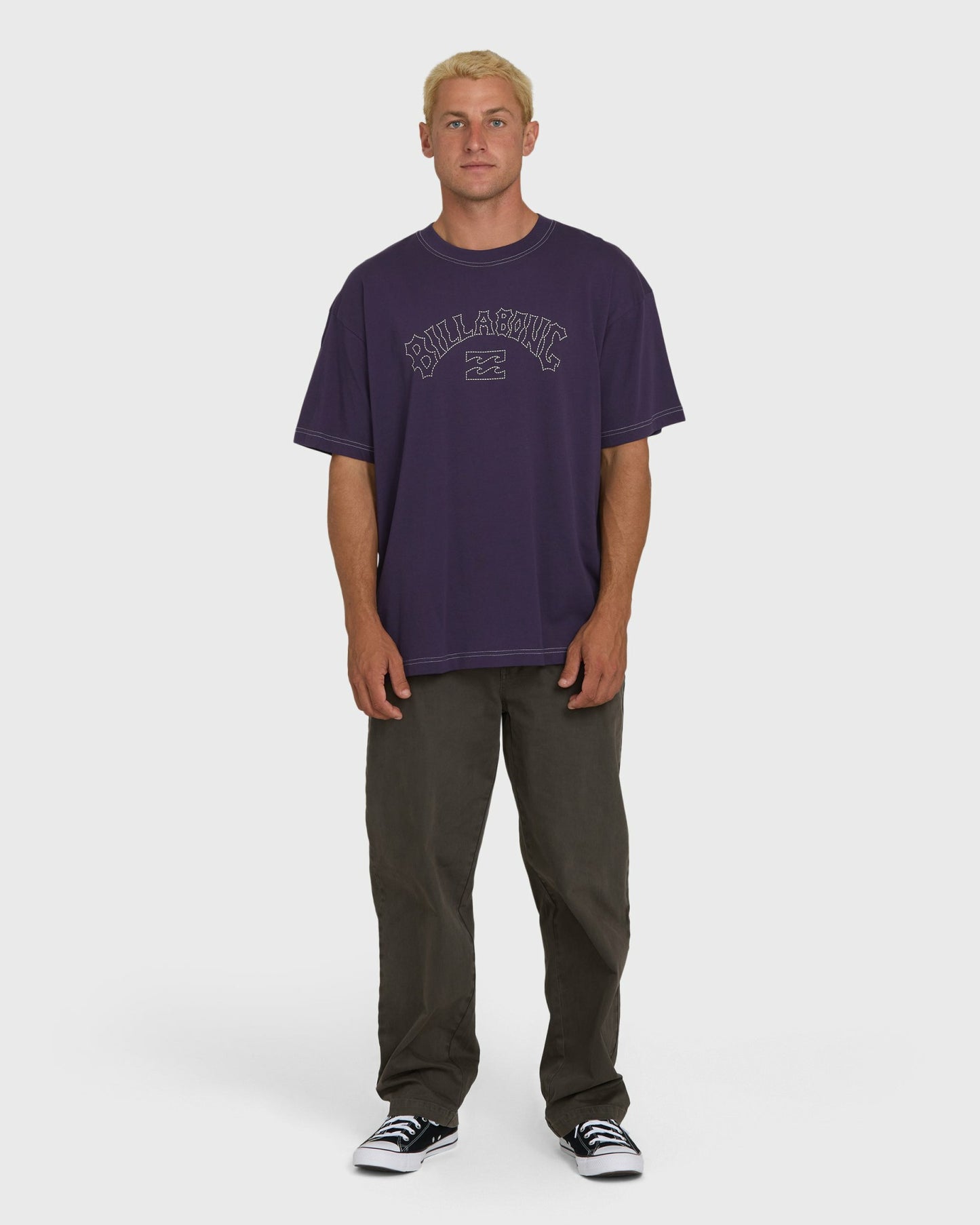 Billabong Men's Dash OG Short Sleeve Knit T-Shirt - Purple Velvet