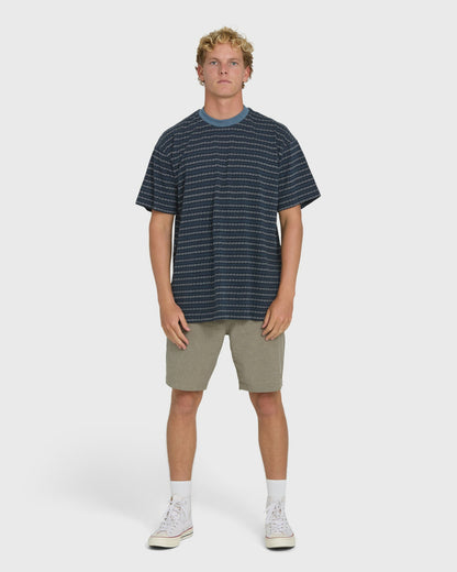 Billabong Men's Garage Sandon Short Sleeve Knit T-Shirt - True Navy