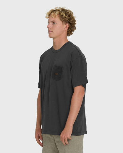 Billabong Men's Brunswick Garage Short Sleeve Knit T-Shirt - Washed Black