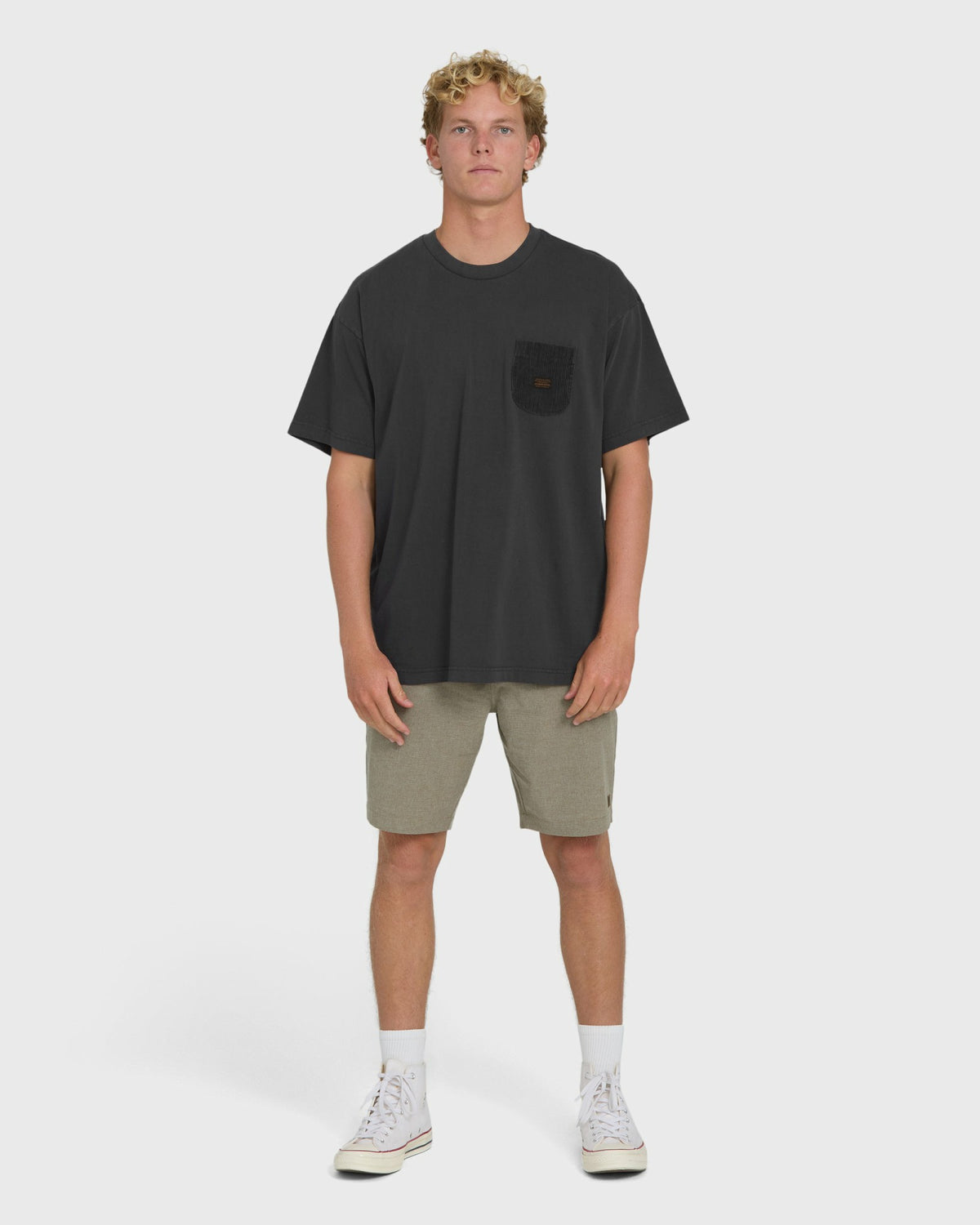 Billabong Men's Brunswick Garage Short Sleeve Knit T-Shirt - Washed Black