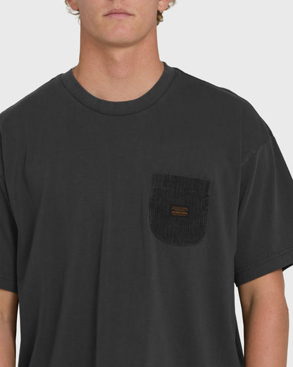Billabong Men's Brunswick Garage Short Sleeve Knit T-Shirt - Washed Black