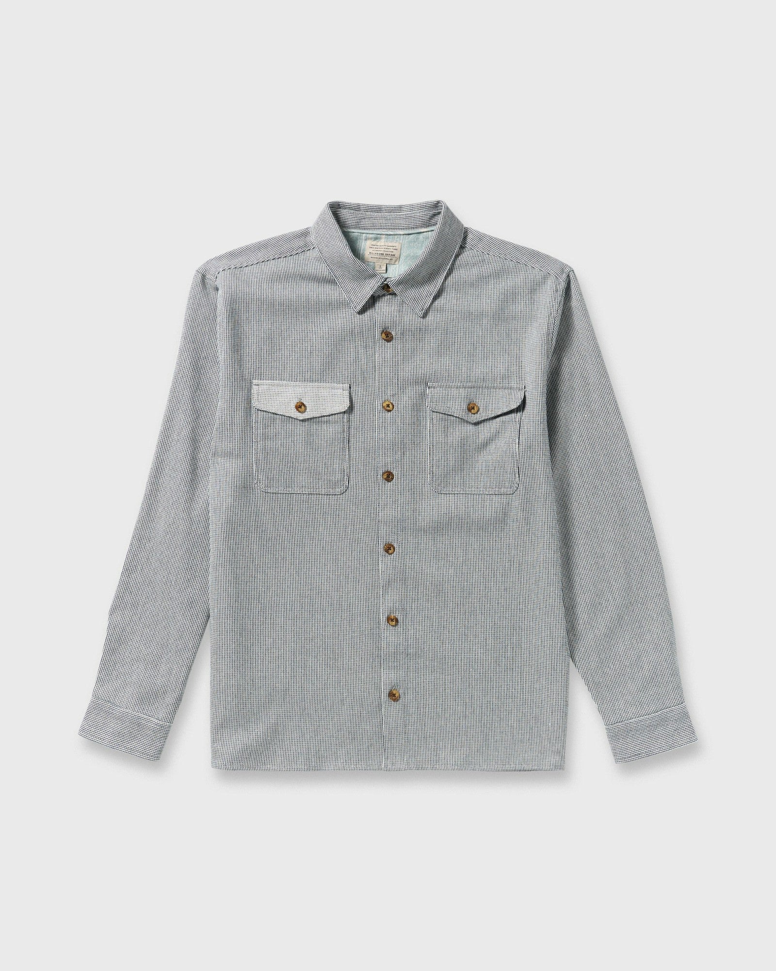 Billabong Men's Austin Garage Long Sleeve Shirt - Stone Blue