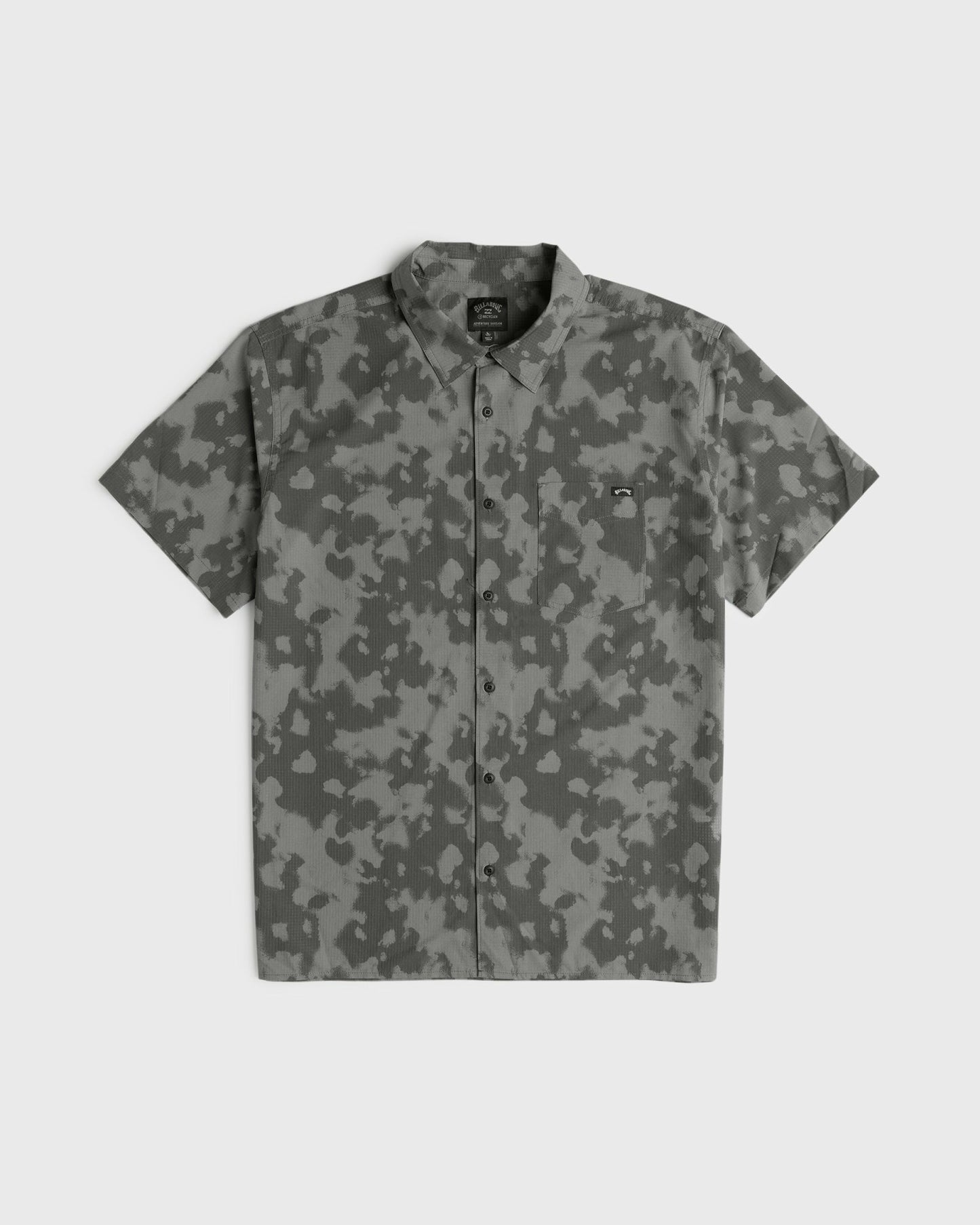Billabong Men's Adventure Division Surftrek Perforated Short Sleeve Woven Shirt - Black