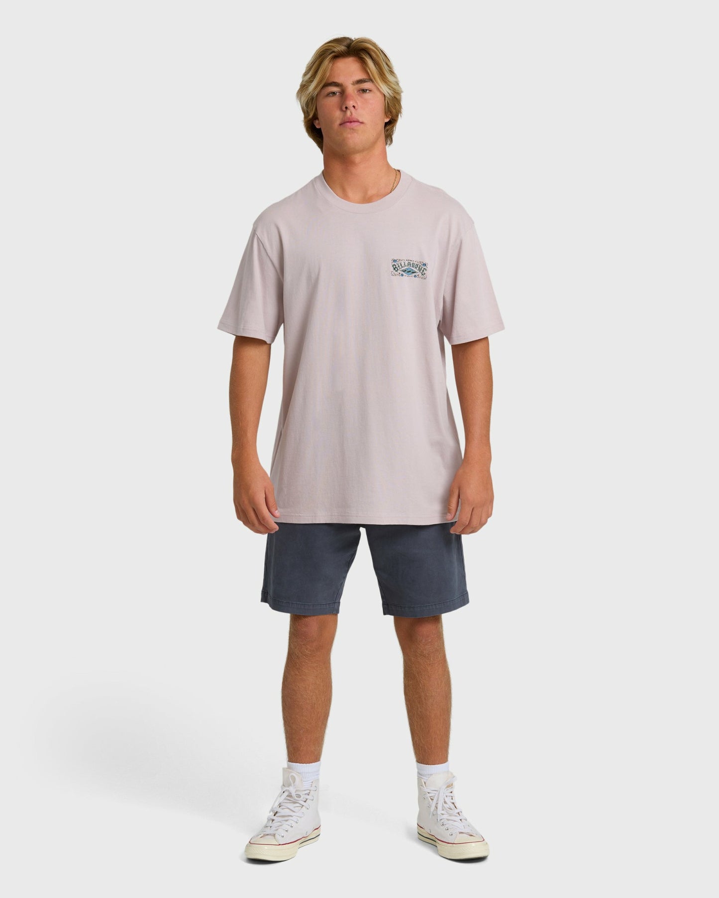 Billabong Men's Heritage Arch Premium Short Sleeve T-Shirt - Dusty Purple