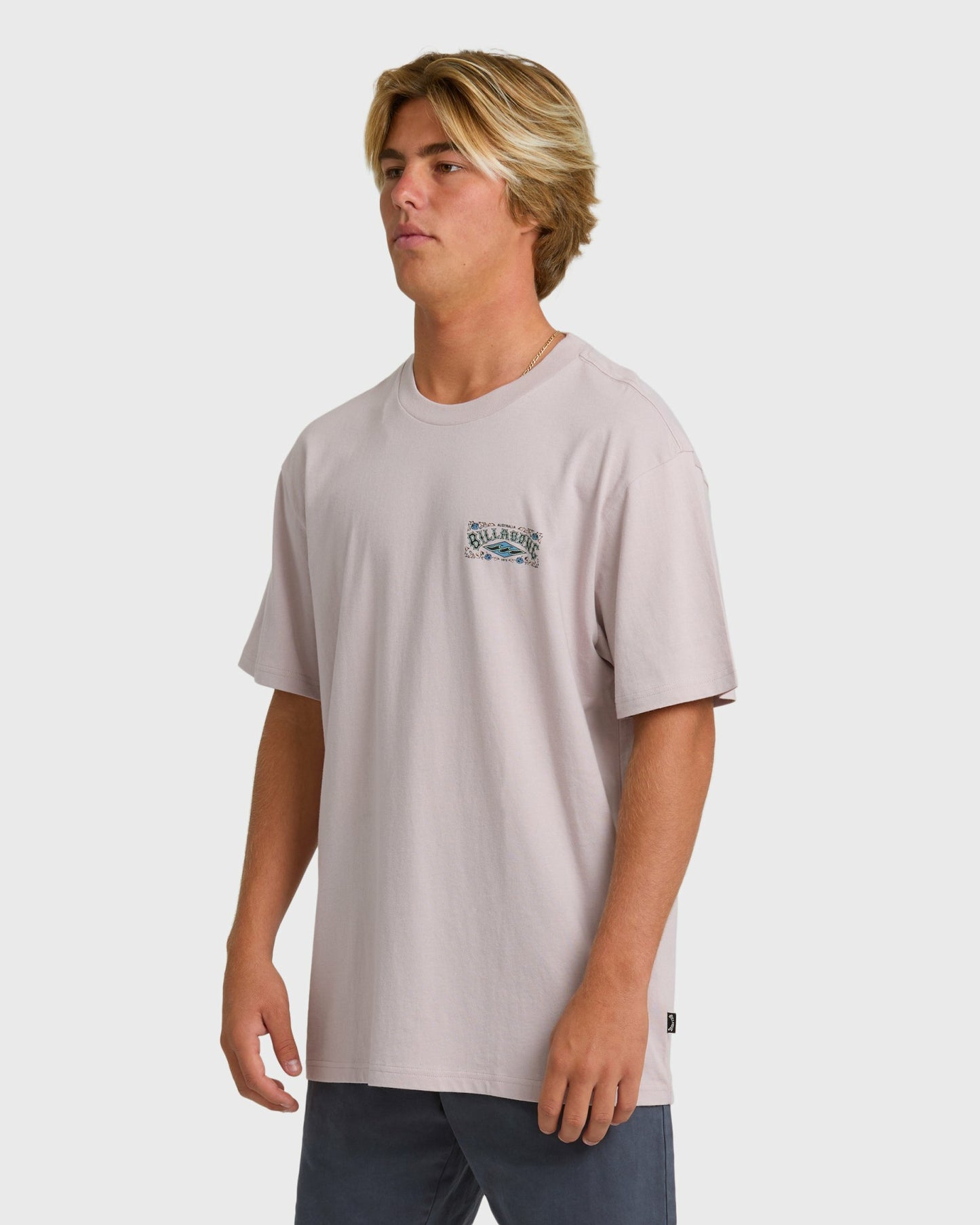 Billabong Men's Heritage Arch Premium Short Sleeve T-Shirt - Dusty Purple