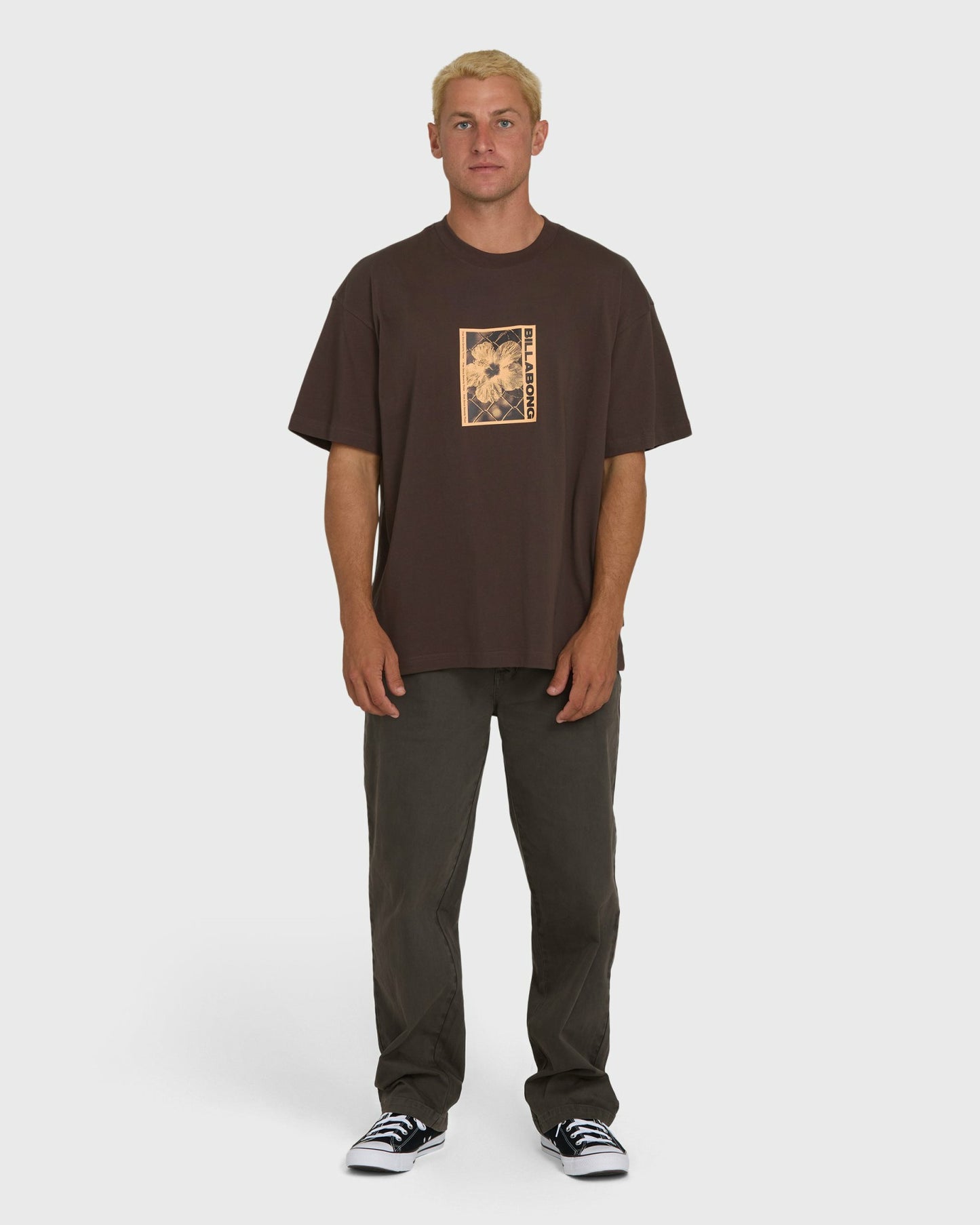Billabong Men's Link OG Short Sleeve Knit T-Shirt - Chocolate Brown