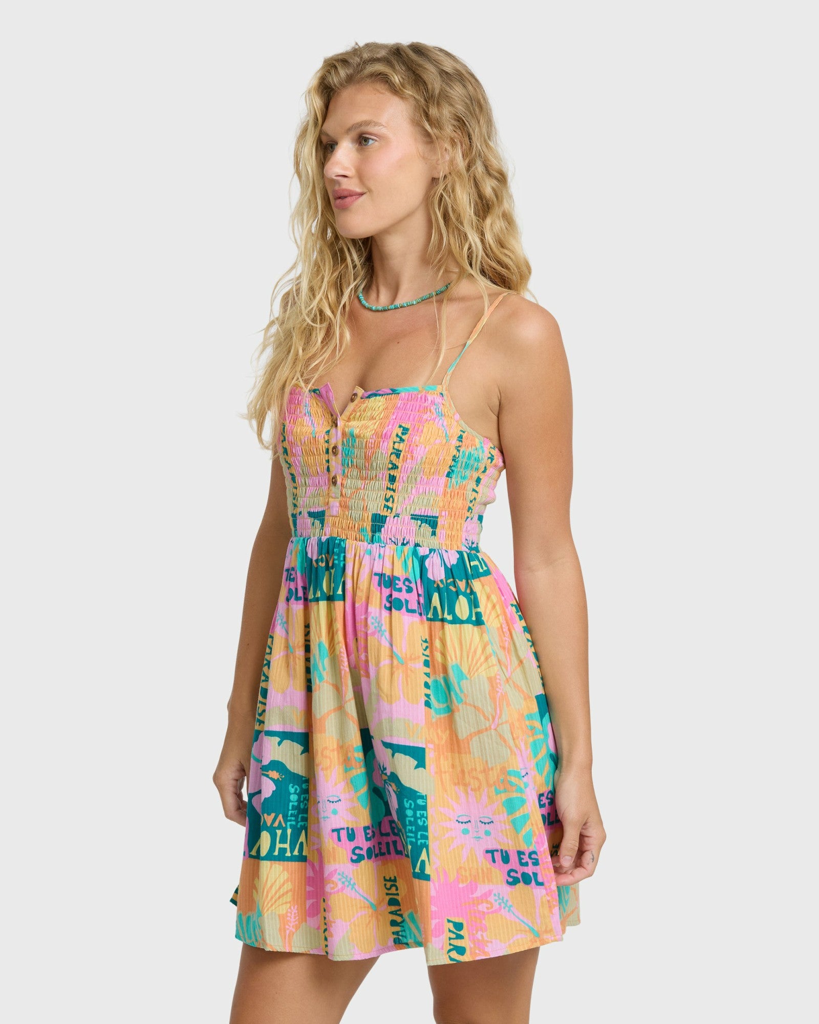 Billabong Women's Fever Dream Mini Dress - Deep Lagoon Multi