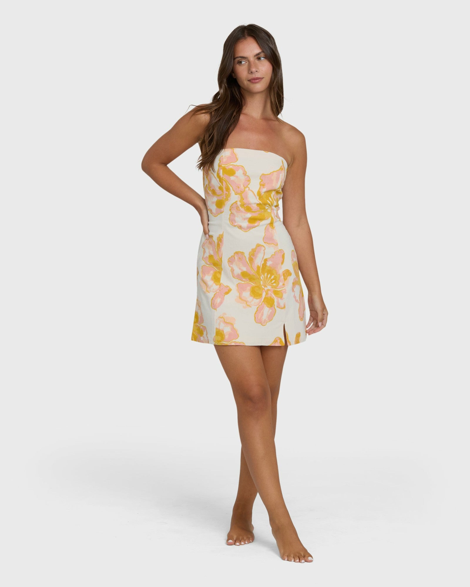 Billabong Women's Floral Trippin Mini Dress - Salt Crystal