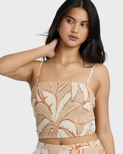 Billabong Women's Tropic Breeze Woven Tank - Stone