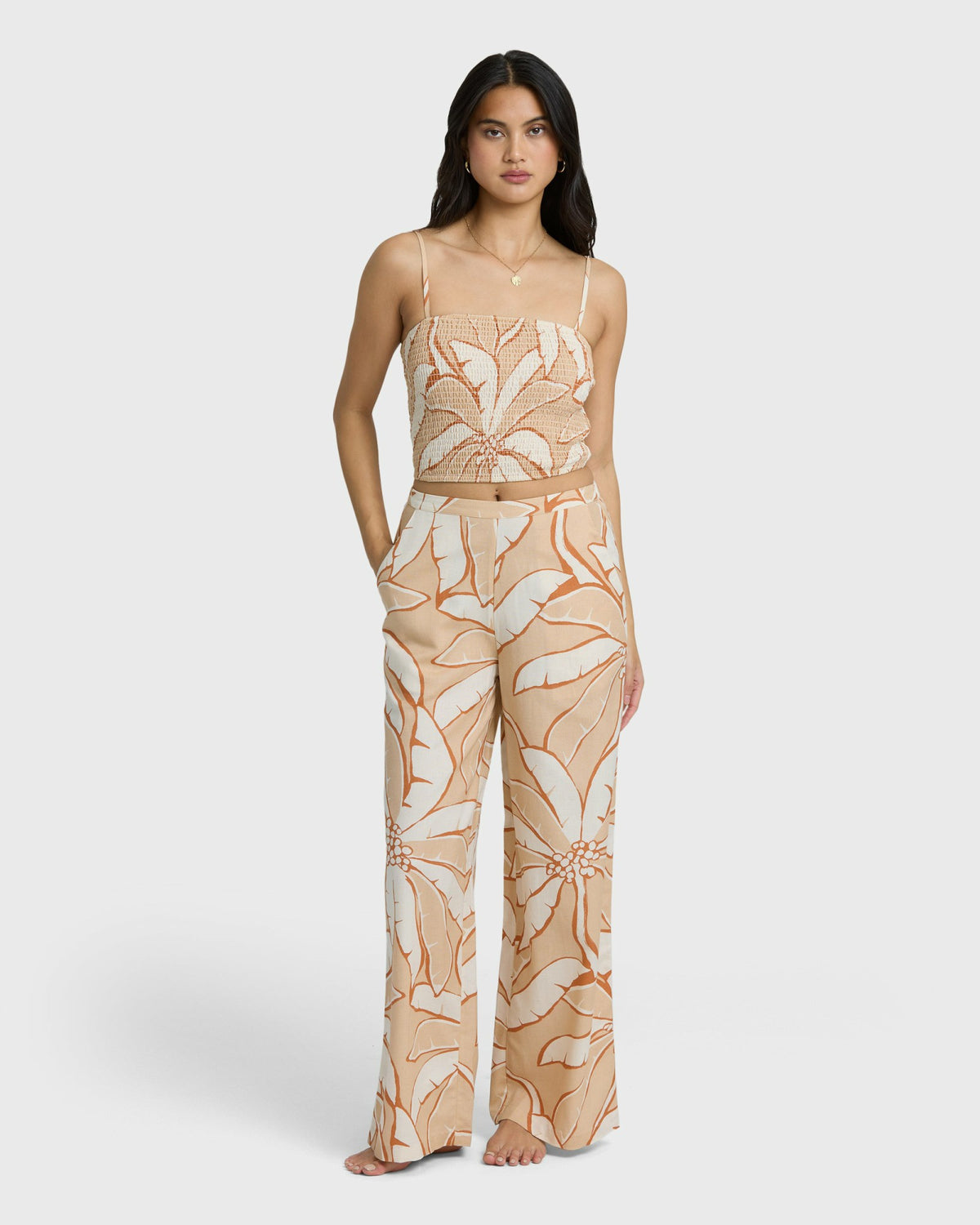 Billabong Women's Tropic Breeze Woven Tank - Stone
