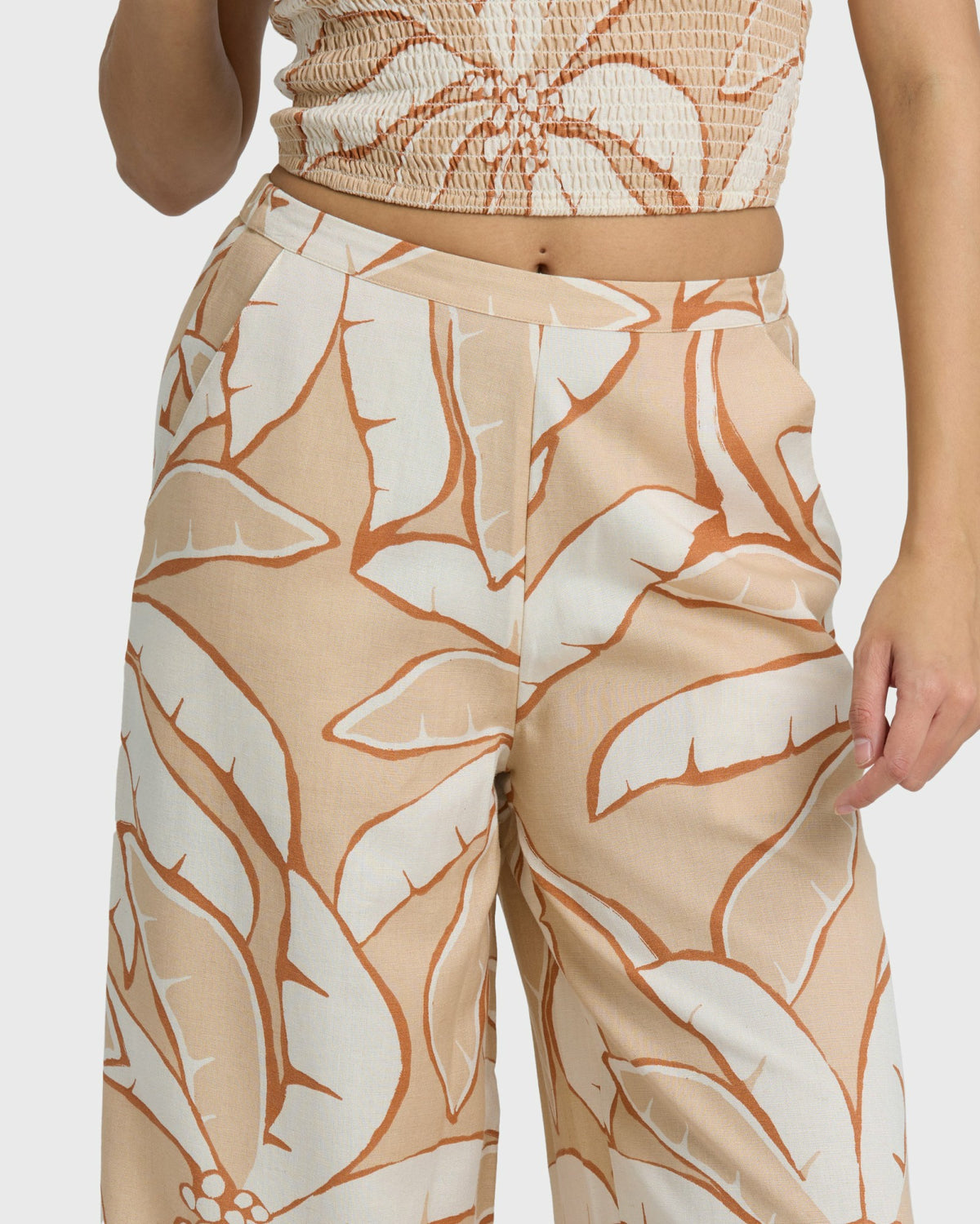 Billabong Women's Tropic Breeze Elastic Waist Pants - Stone