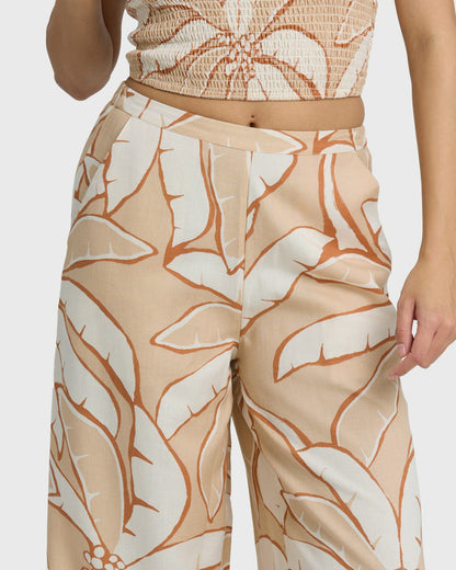 Billabong Women's Tropic Breeze Elastic Waist Pants - Stone