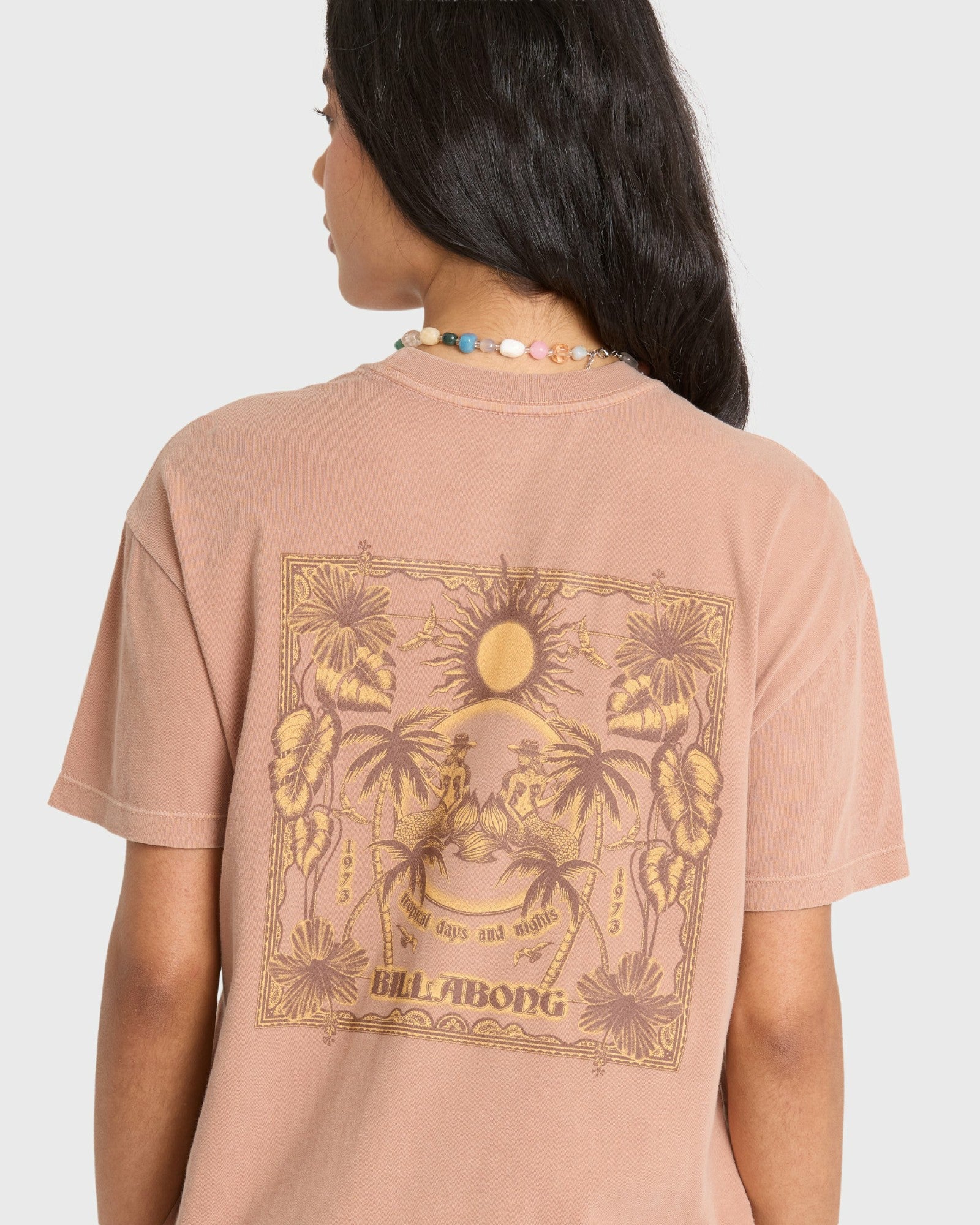 Billabong Women's Hello Sundown Short Sleeve Knit T-Shirt - Sugar Almond