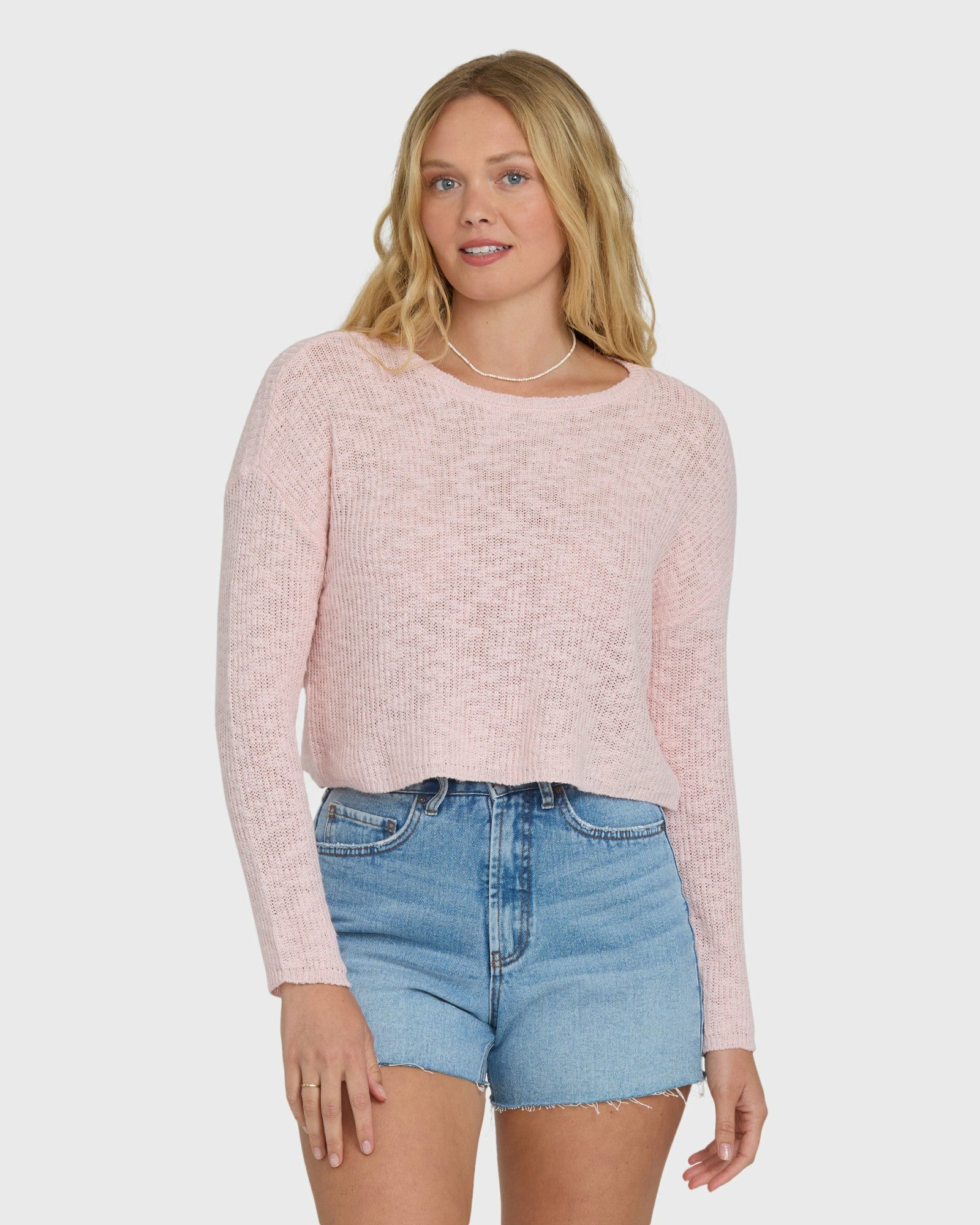 Billabong Women's Daze Time Crewneck Sweater - Rosewater