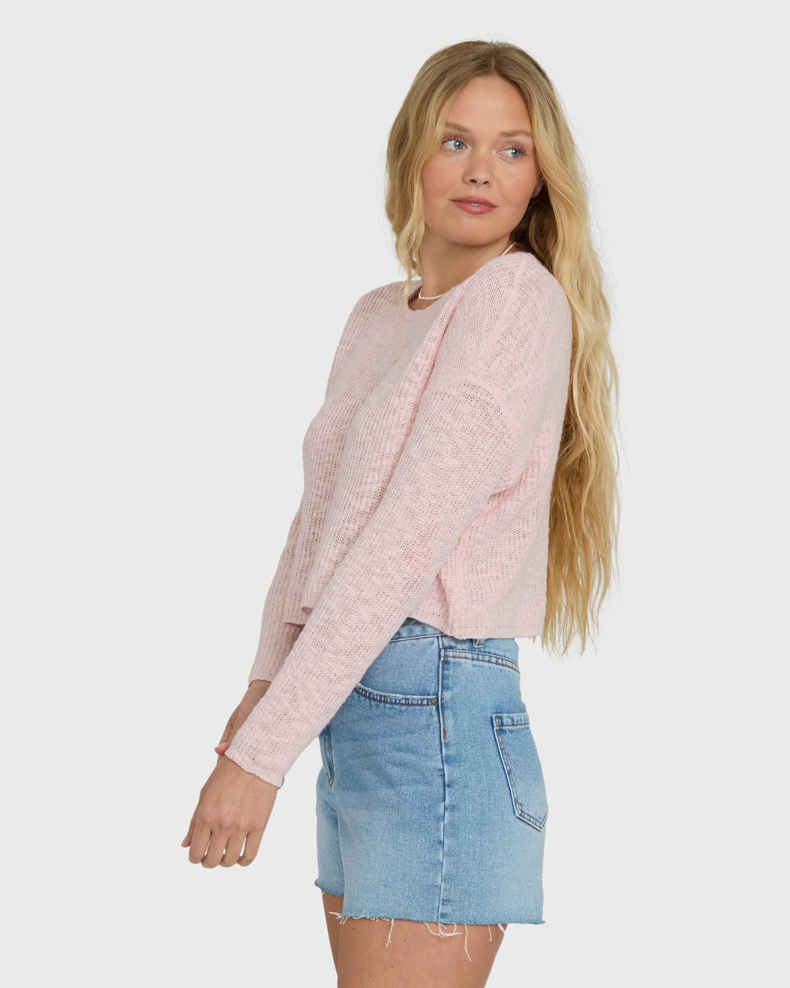 Billabong Women's Daze Time Crewneck Sweater - Rosewater