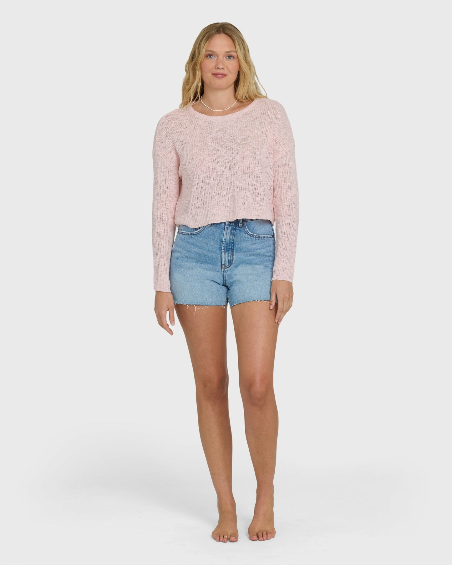 Billabong Women's Daze Time Crewneck Sweater - Rosewater
