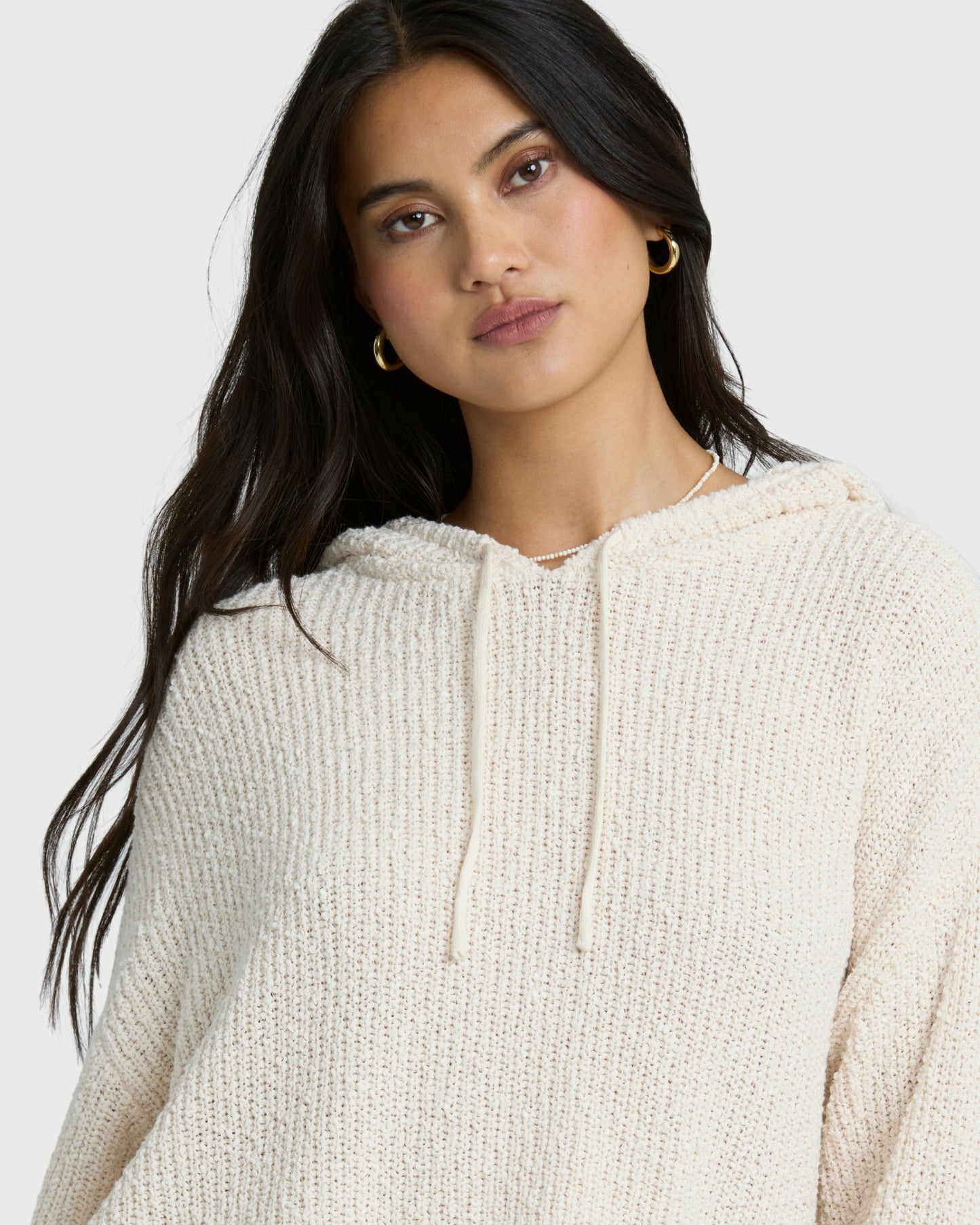 Billabong Women's Hot Beachin Hooded Sweater - White Cap