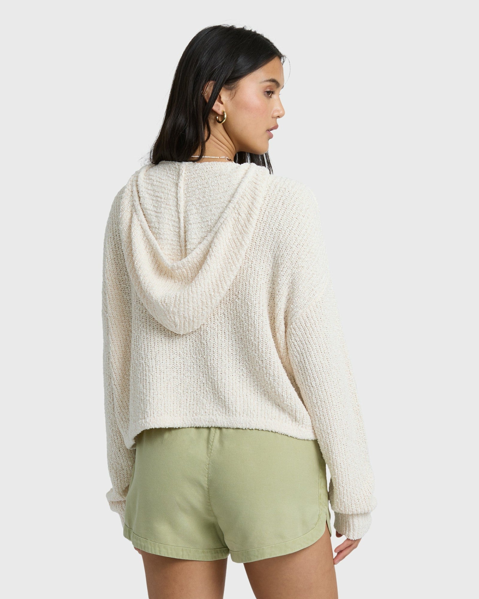 Billabong Women's Hot Beachin Hooded Sweater - White Cap