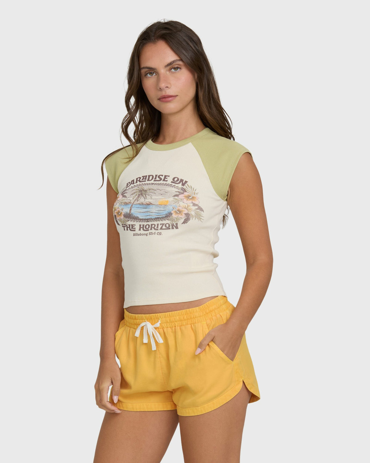 Billabong Women's Road Trippin Elastic Waist Shorts - Sun Kissed