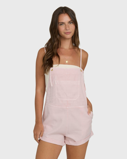 Billabong Women's Wild Pursuit Yarn-Dyed Overalls - Rosewater