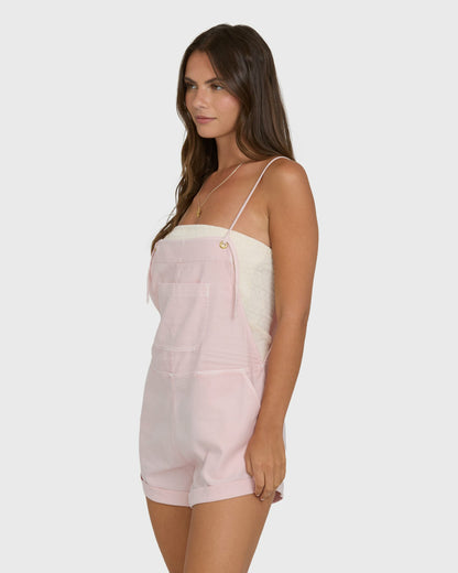 Billabong Women's Wild Pursuit Yarn-Dyed Overalls - Rosewater
