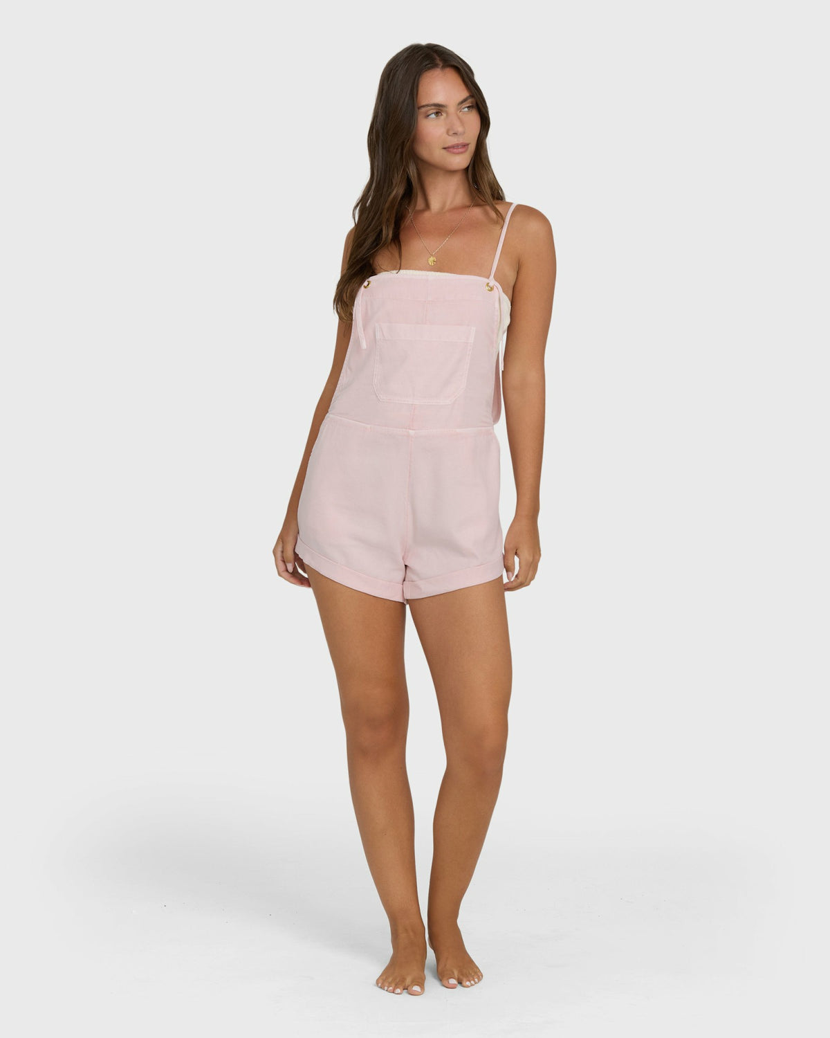 Billabong Women's Wild Pursuit Yarn-Dyed Overalls - Rosewater